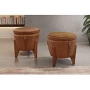 Ver imagem 3 de Puff Banqueta Fênix Baú Mesa Castellar Móbile Corino Caramelo