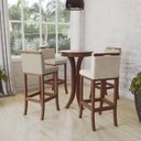 Ver imagem 3 de Conjunto 4 Banquetas Alta em Madeira Maciça Londres Marrom/Pinhão