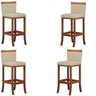 Conjunto 4 Banquetas Alta em Madeira Maciça Paris CCS Interiores - 1