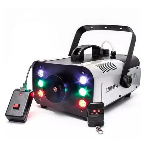 Maquina de Fumaça 1200w 6 Led Dmx Controle sem Fio 127v