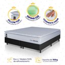 Ver imagem 3 de Conjunto Box Preto Luanda Branco Espuma D28 Queen 158x198x62 - King House