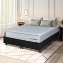 Ver imagem 1 de Conjunto Box Preto Luanda Branco Espuma D28 Queen 158x198x62 - King House