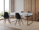 Ver imagem 1 de Conjunto Industrial Filadelfia 120x75 Ferro Preto Tampo Branco 4 Cadeiras Preto