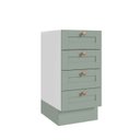Ver imagem 2 de Balcão Planejado 4 Gavetas 40cm sem Tampo Arizona CabeCasa MadeiraOriginals Verde/Menta/Branco