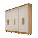 Ver imagem 2 de Guarda Roupa Casal 6 Portas Sergipe - Bianchi Móveis - Nature/off White