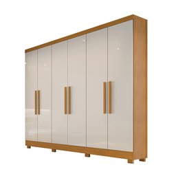 Guarda Roupa Casal 6 Portas Sergipe - Bianchi Móveis - Nature/off White - 2