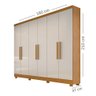 Guarda Roupa Casal 6 Portas Sergipe - Bianchi Móveis - Nature/off White - 3