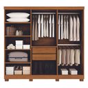Ver imagem 4 de Guarda Roupa Casal 6 Portas Sergipe - Bianchi Móveis - Nature/off White