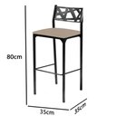 Ver imagem 2 de Kit 7 Banquetas Eliza Gourmet Suede Bege-gat Magazine