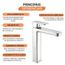 Ver imagem 3 de Torneira Monocomando Lavatório Bancada Axiom Slim 27016 Meber - Cromado