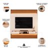 Painel para Tv 85 Pol Canelado Extensível Piso Ao Teto D04 Off White/freijo - Mpozenato - 3