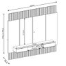 Painel para Tv 85 Pol Canelado Extensível Piso Ao Teto D04 Off White/freijo - Mpozenato - 4