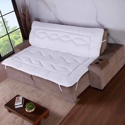 Pillow Top Premium para Sofá Retrátil Varias Cores e Tamanhos.:branco/2-40-largura-int-x-1-80-alt