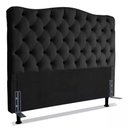 Ver imagem 1 de Cabeceira Cama Queen Size Box Casal Estofada 1,6 m Realeza:Corino Preto