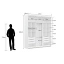 Ver imagem 4 de Guarda-Roupa Casal 2 Portas 6 Gavetas 100% MDF Imperium