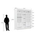 Ver imagem 4 de Guarda-Roupa Casal 100% MDF com Espelho 2 Portas 6 Gavetas Imperium