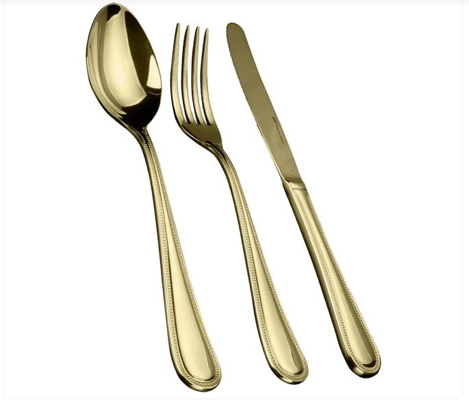 Faqueiro Dourado Pearl Aço Inox 101 Pçs