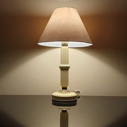 Abajur Clássico Roma Quarto Sala Luminária Decoração – Bege Cúpula Branca - 3