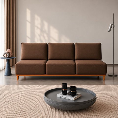 Sofá Atenas Fixo 180cm - Marrom
