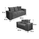 Ver imagem 4 de Sofá 2 e 3 Lugares Marrom Escuro 503 Chile