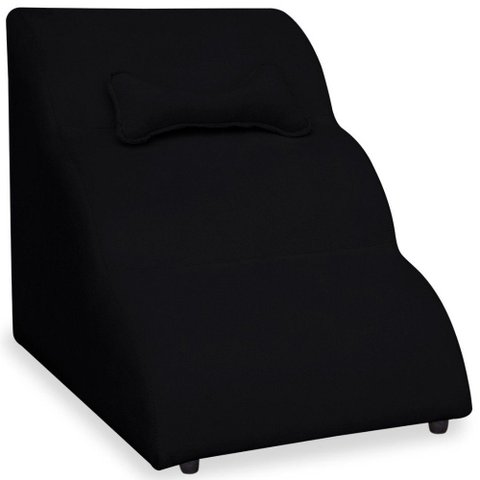 Escada Pet 46cm Estofada para Cachorro Nuvem R01 Veludo Preto - Annie Decor
