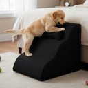 Ver imagem 2 de Escada Pet 46cm Estofada para Cachorro Nuvem R01 Veludo Preto - Annie Decor
