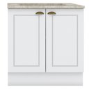 Ver imagem 1 de Balcao com Tampo para Cooktop 2p 80 Cm Americana Branco Calcare Henn