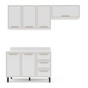 Ver imagem 3 de Cozinha Compacta 250087 3 Peças Amara Branco Politorno Móveis