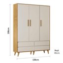 Ver imagem 6 de Berço Americano Ludmila e Guarda Roupa Infantil Lorena 3 Portas Off White Bétula - Carolina Baby