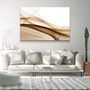 Ver imagem 1 de Quadro Decorativo Abstrato Branco e Marrom Sem Moldura e Sem Vidro 80X120