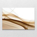 Ver imagem 3 de Quadro Decorativo Abstrato Branco e Marrom Sem Moldura e Sem Vidro 80X120