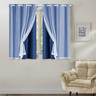 Cortinas de Ibitinga 2,00 X 1,40 Blackout com Voal - Revenda: Azul Marinho - 2