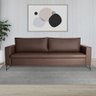 Sofá Decorativo 2 Lugares 190 CM Denmark Veludo Marrom Com Pés Preto - Gran Belo - 5