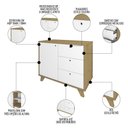 Ver imagem 7 de Conjunto Escritório Home Office 3 Peças Golden A06 Olmo-branco - Mpozenato