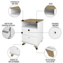 Ver mais imagens de Conjunto Escritório Home Office 3 Peças Golden A06 Olmo-branco - Mpozenato