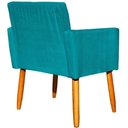 Ver imagem 6 de Kit 10 Poltronas Decorativa para Sala Nina Pé Palito 30cm Castanho Azul-turquesa Suede