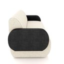 Ver imagem 6 de Sofá Decorativo Living Sala de Estar Bornéu 168cm Pés de Madeira Pu/linho Preto/off White G33 - Gran