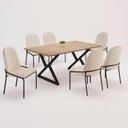 Ver imagem 3 de Conjunto para Sala de Jantar Mesa Império 120x90 com 6 Cadeiras Rubi