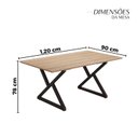 Ver imagem 4 de Conjunto para Sala de Jantar Mesa Império 120x90 com 6 Cadeiras Rubi