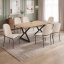 Ver imagem 1 de Conjunto para Sala de Jantar Mesa Império 120x90 com 6 Cadeiras Rubi