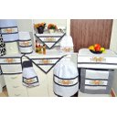 Ver imagem 1 de Jogo de Cozinha Ponto Cruz - Girassol Arte & Tear Jogo Cozinha 10 pçs pra Fogão 4 Bocas