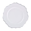 Ver imagem 1 de Sousplat em Polipropileno 33cm Rafimex Branco e Prateado