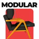 Ver mais imagens de Kit 2 Poltrona Sala Decorativa Mona Estofada Veludo Preto Base Madeira Castanho - Arkell