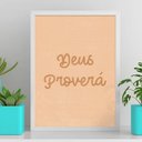 Ver imagem 2 de Quadro Deus Proverá 45x34cm - com vidro:Madeira preta