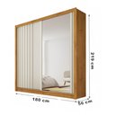 Ver imagem 5 de Guarda Roupa Lugano 1 Porta Espelhada Mdf - Mademarcs