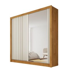 Guarda Roupa Lugano 1 Porta Espelhada Mdf - Mademarcs - 2
