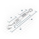 Ver imagem 2 de Esticador Gancho/Olhal Para Cabo De Aço 1" Plus - Vonder