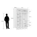 Ver imagem 3 de Guarda-Roupa Solteiro 2 Portas 3 Gavetas 100% MDF Qualita