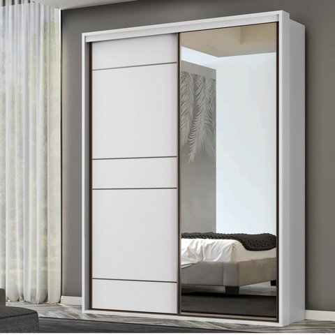 Guarda-Roupa Solteiro 2 Portas 3 Gavetas 100% MDF Qualita