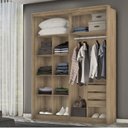 Ver imagem 2 de Guarda-Roupa Solteiro 2 Portas 3 Gavetas 100% MDF Qualita
